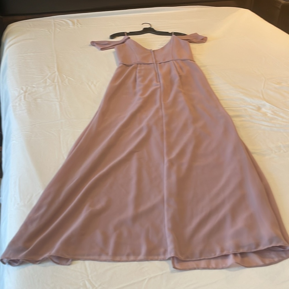 David’s Bridal Cold Shoulder Chiffon Dress - Picture 12 of 17